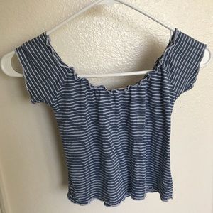 brandy melville off the shoulder crop top